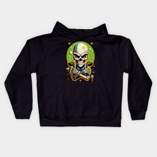 Golf from the Grave Funny Skeleton Golfer Halloween Pattern Kids Hoodie